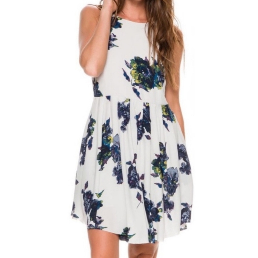 Free People Flutter Floral Sleeveless Dress